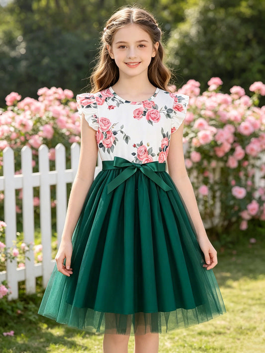 Floral Polyester Dress