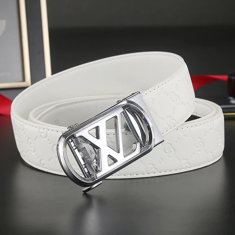 Luxury designer leather belt