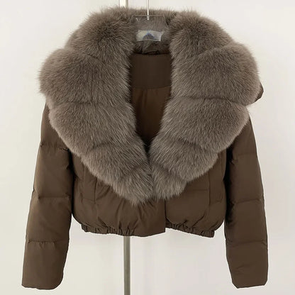 Fur Collar Duck Down Puffer Jacket