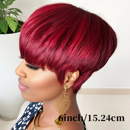 Ombre Orange Pixie Bob Wig