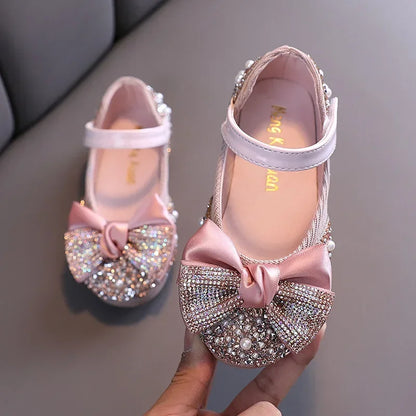 Pearl Rhinestone Thong Sandals
