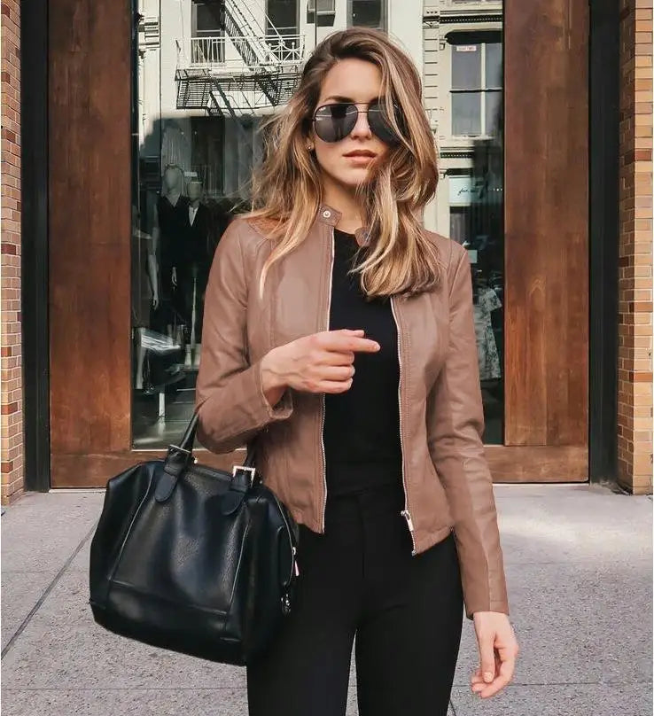 PU Leather Bike Jacket