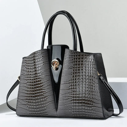 Polyester Solid Zipper Tote Bag