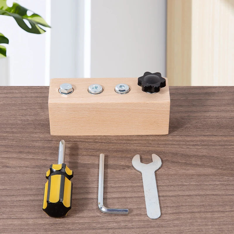 Wooden Screw Nut Toy