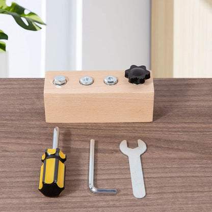Wooden Screw Nut Toy