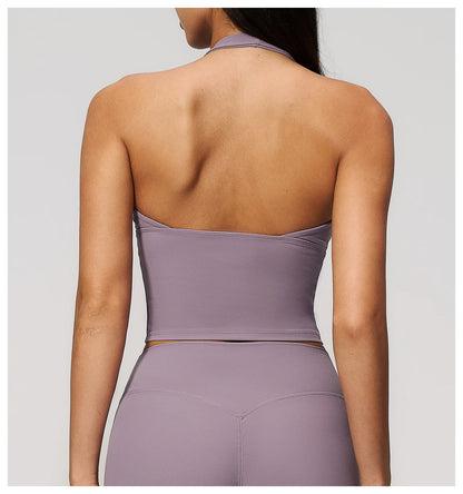 Hanging Neck Yoga Tops Sports