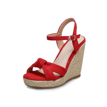 Velvet Wedge Sandals – Super High 11 cm Heel