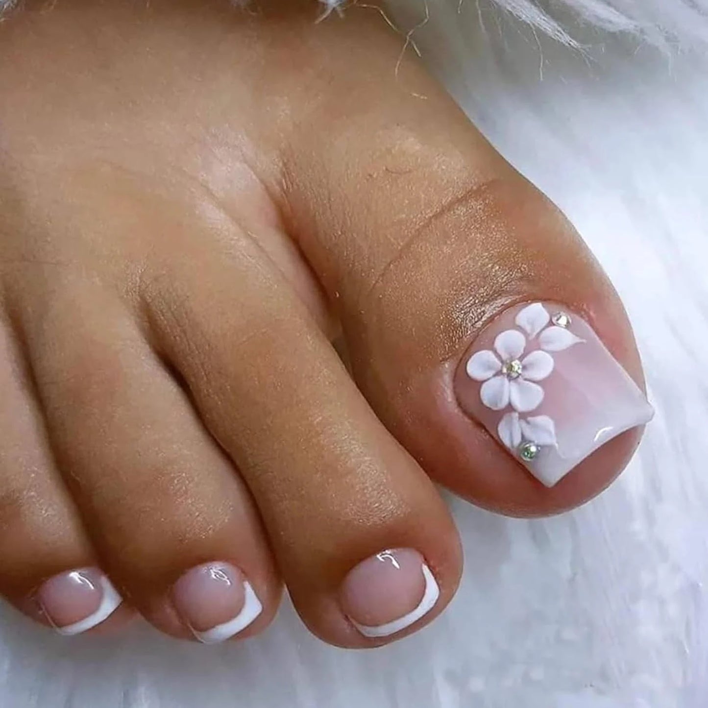 Multicolor Square Press-On Nails