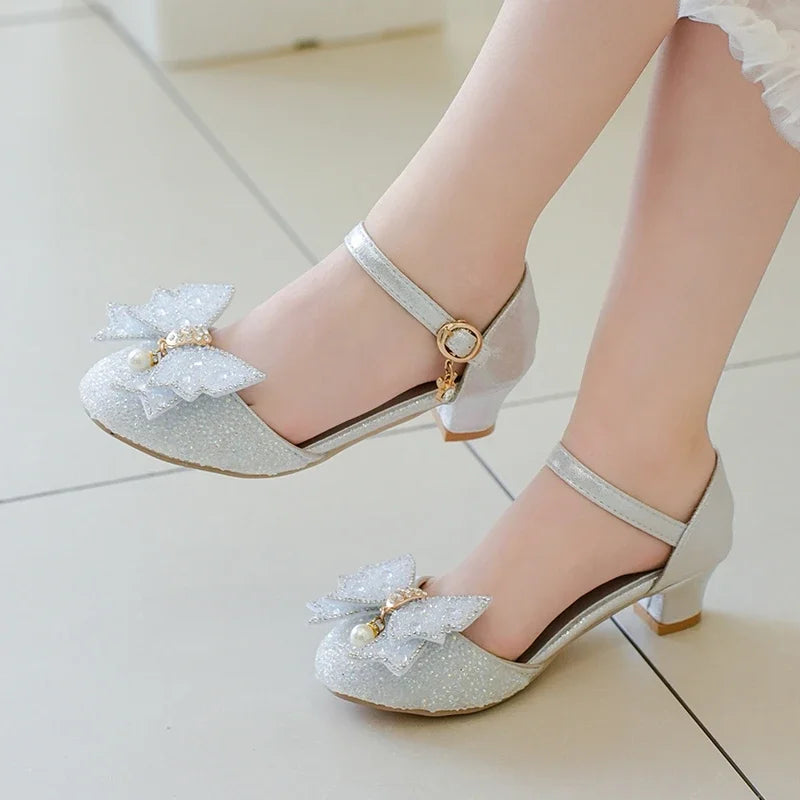 Beaded Square-Heel Sandals