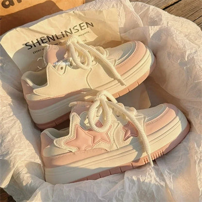 Kawaii Pink Platform Sneakers