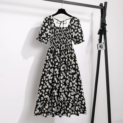 Summer Pleated Chiffon Dress
