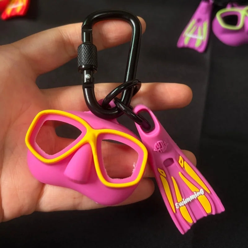 Silicone Scubas Diving Keychain Fins