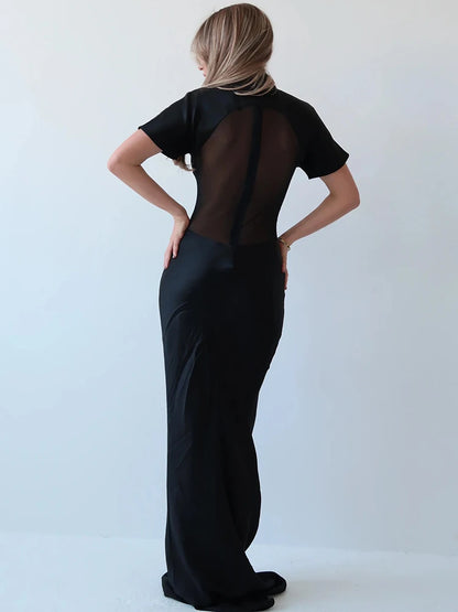 Sheer Turtleneck Dress