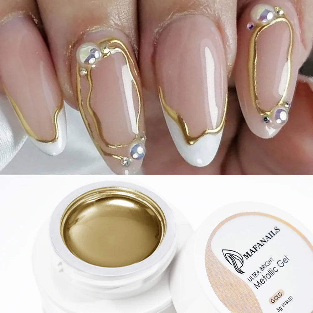 Metallic Chrome Nail Art Gel