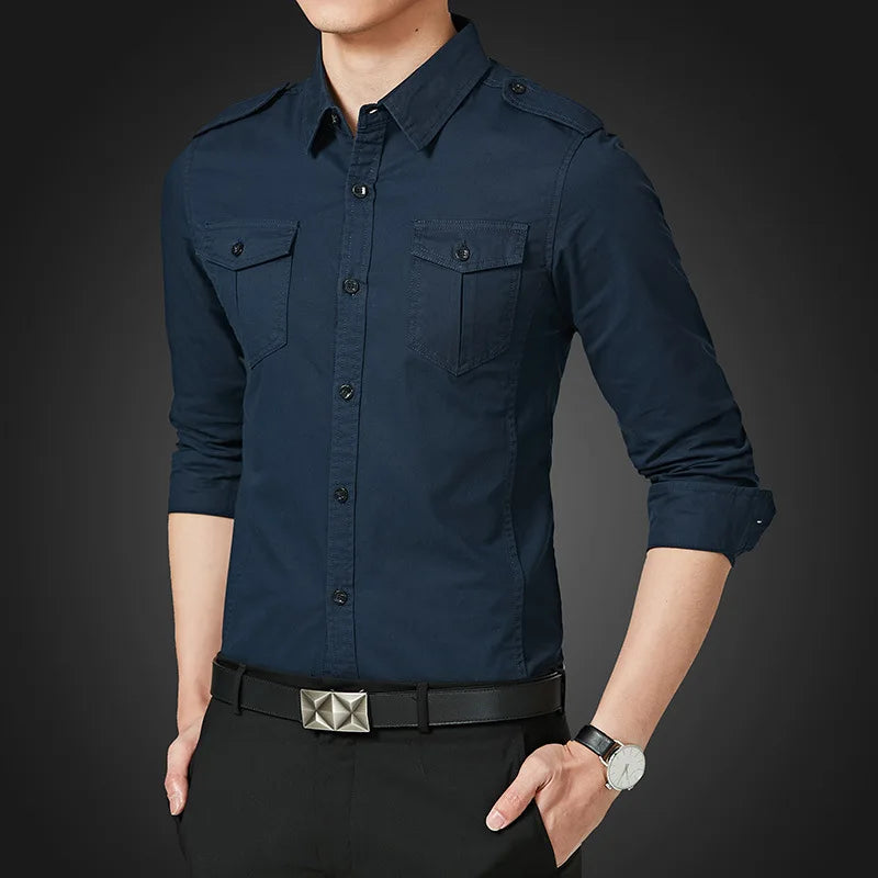 Military Style Casual Shirt