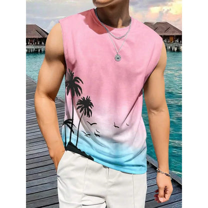 Coconut Gradient Print Tank Top