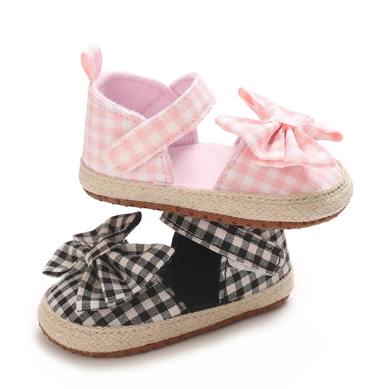 Lattice Bow Baby Shoes