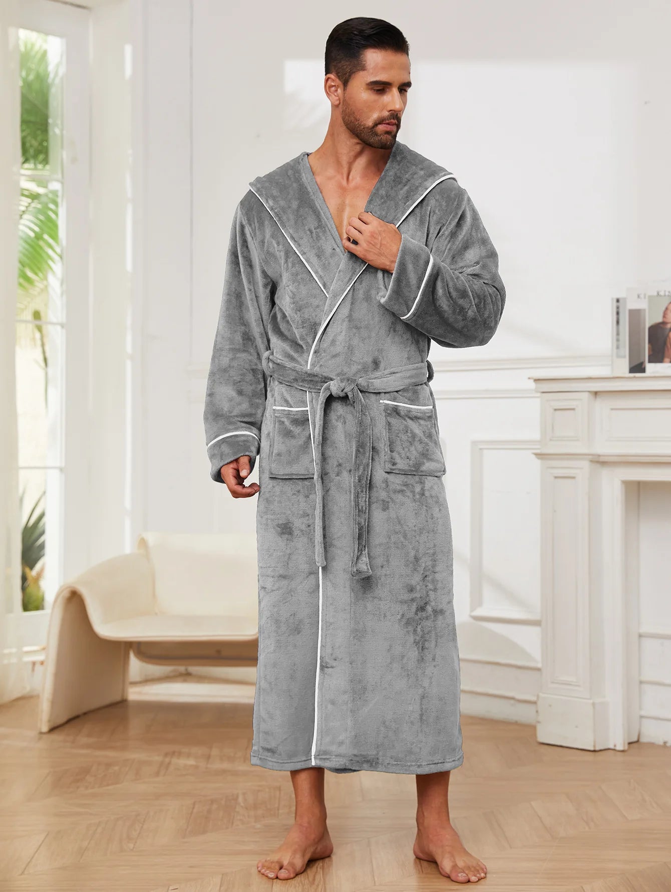 Flannel Coral-Fleece Couple Robe