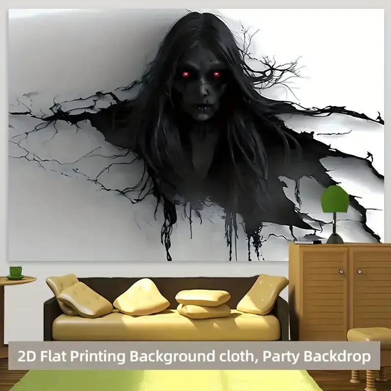 3D Ghost Phantom Wall Tapestry