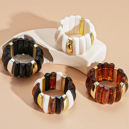 Acrylic Elastic Geometric Bracelet