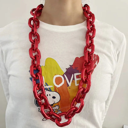 Wide Chunky Chain Necklace