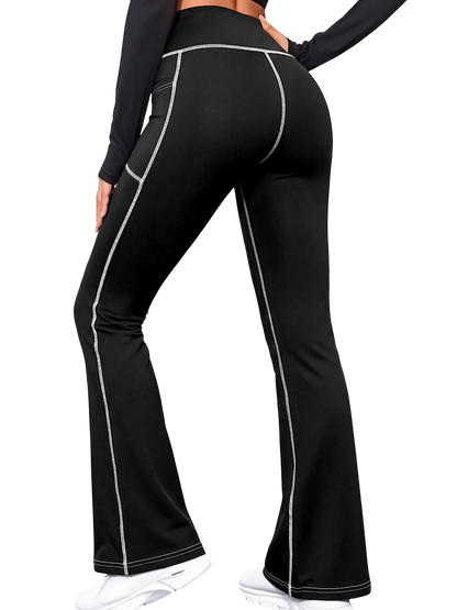 Contrast-Seam Flare Sport Trousers