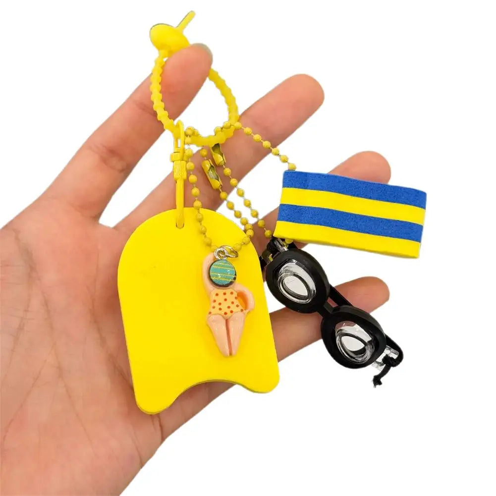 Cartoon Swimming Keychain Summer Pool