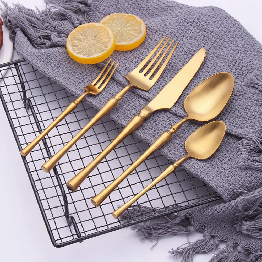 Metal Solid Sliver Cutlery Set