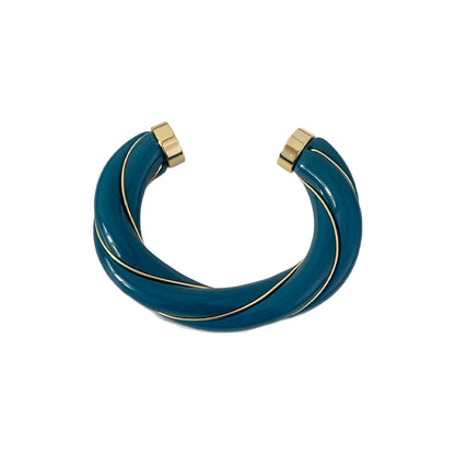 Geometric Leather Cuff Bracelet