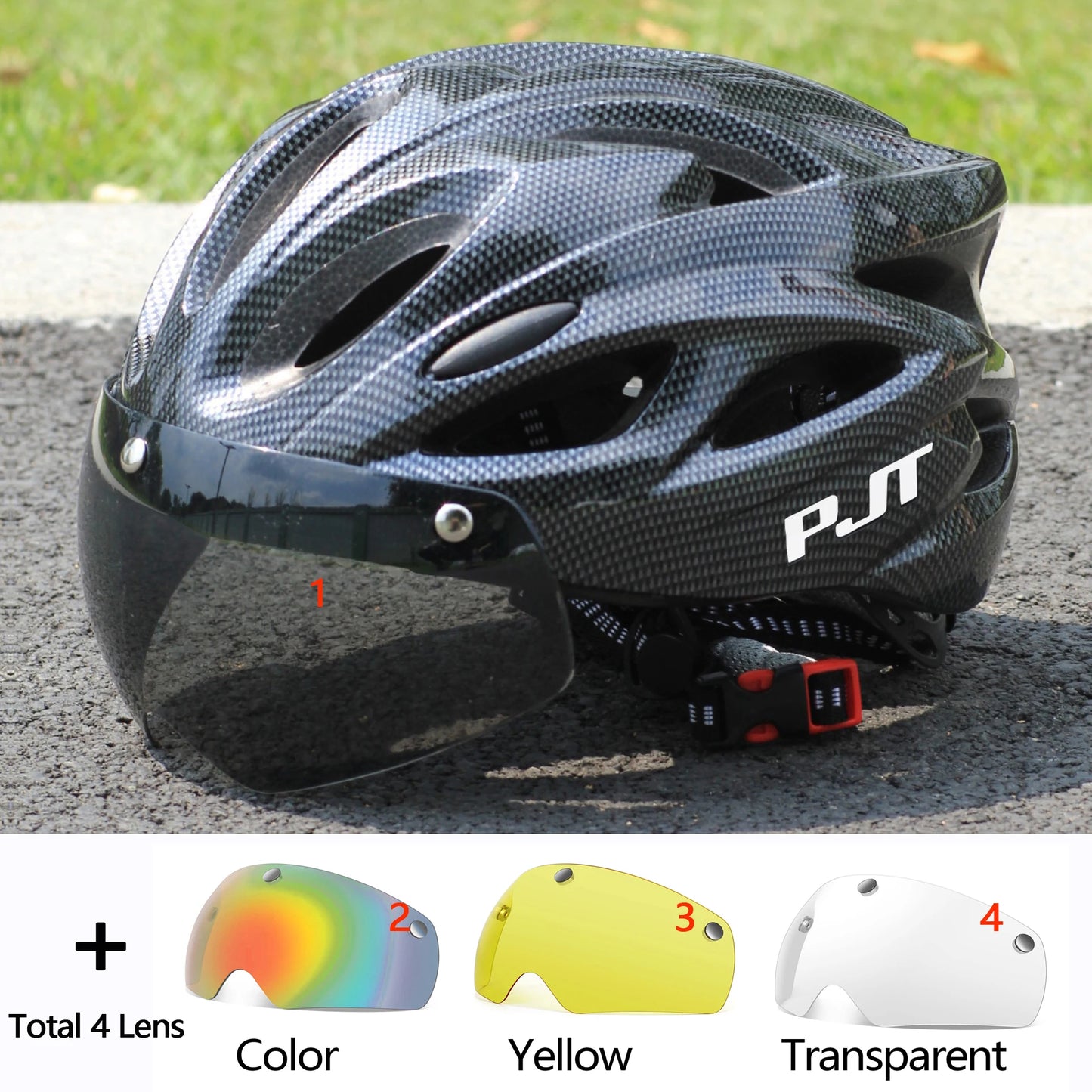Magnetic Goggle PC Shell Bike Helmet