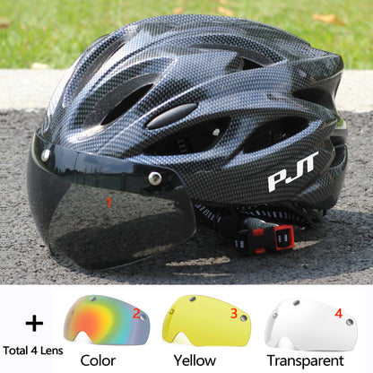 Magnetic Goggle PC Shell Bike Helmet