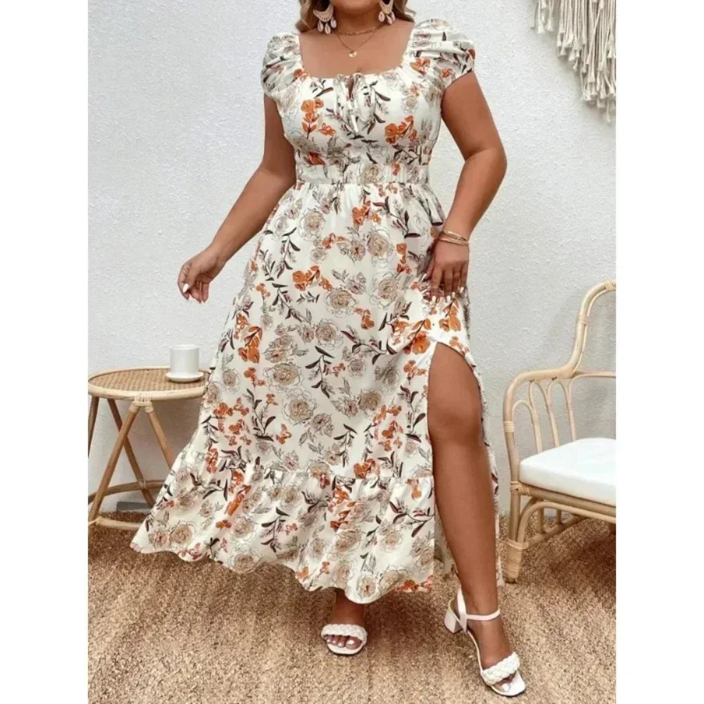 Printed Lace Dress