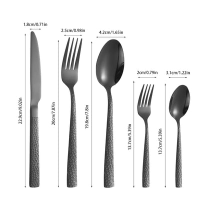 Metal Solid Silverware Set Piece