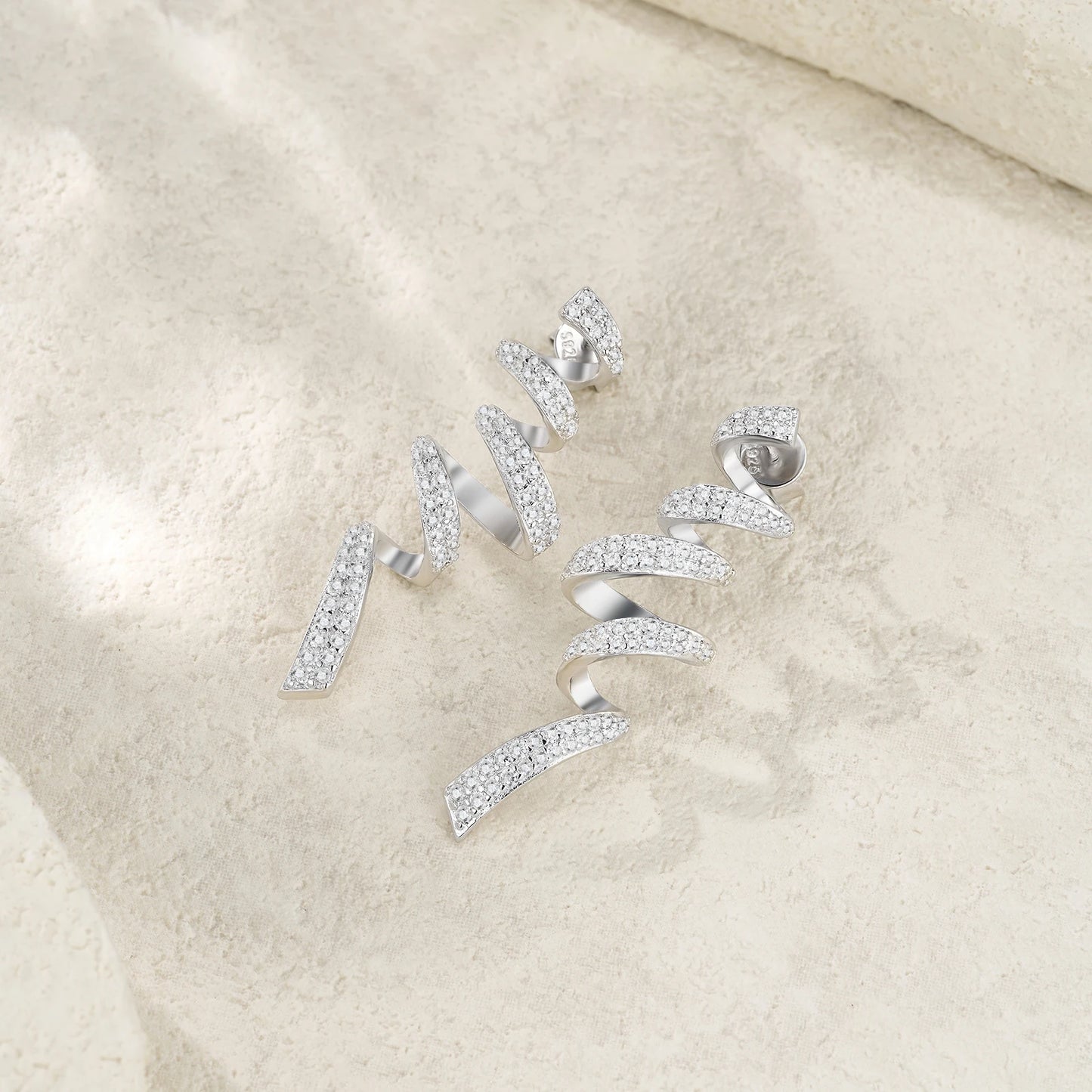 Spiral Moissanite Earrings