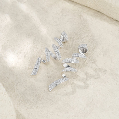 Spiral Moissanite Earrings