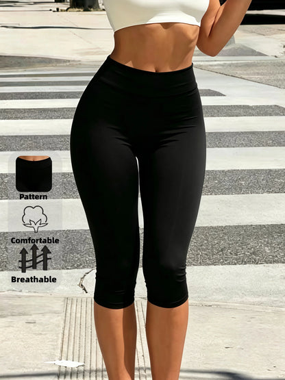 High Waist Seamless Capri Leggings