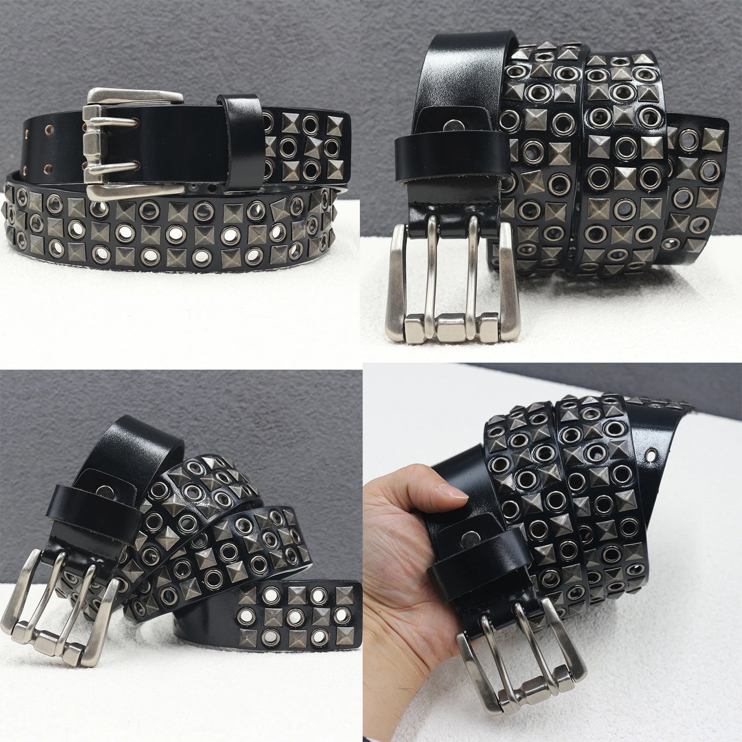 Heavy duty leather belt