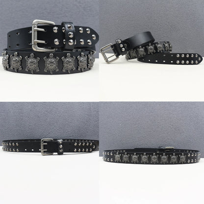 Heavy duty leather belt