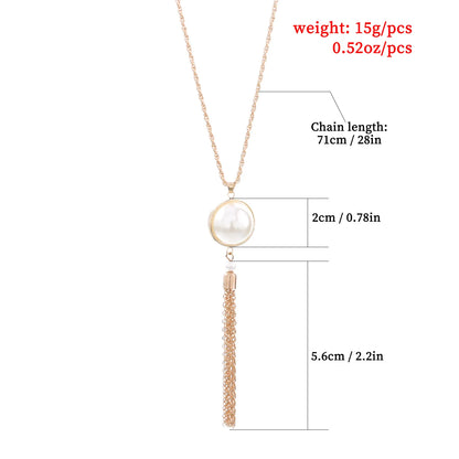 Vintage Pearl Tassel Necklace