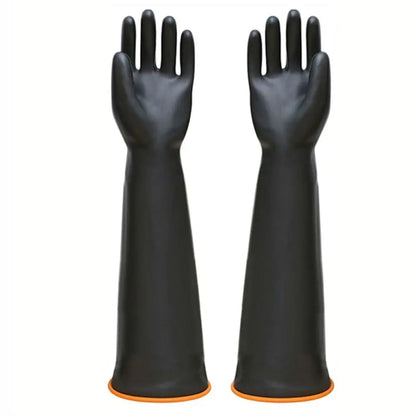 Long Acid-Resistant Rubber Gloves