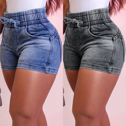 High Waist Denim Shorts