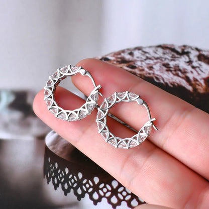 Moissanite Hoop Earrings