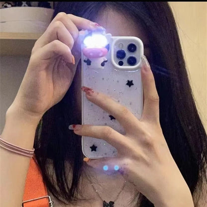 3D Glitter Cow iPhone Case