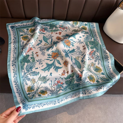 Square Scarf Hijab Neckerchief Floral