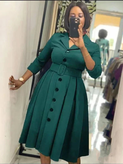 Elegant Office Midi Dress
