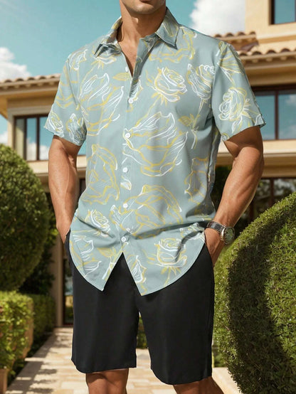 Tropical Floral Hawaiian Shirt