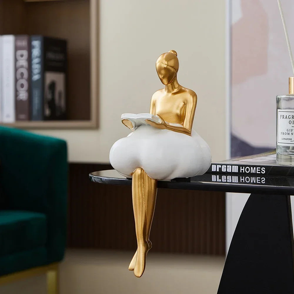 Golden Resin Decorative Figurine