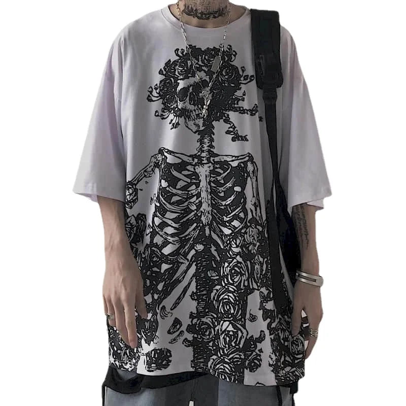 Gothic Skull Cotton T-Shirt