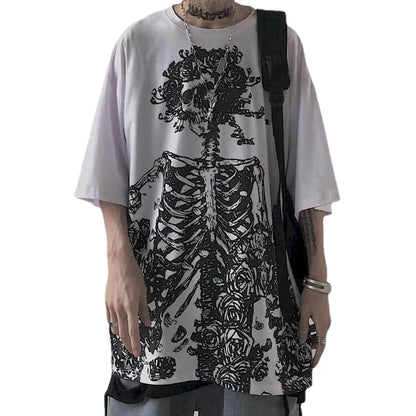 Gothic Skull Cotton T-Shirt