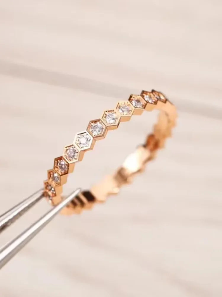 Zircon Wedding Band Ring